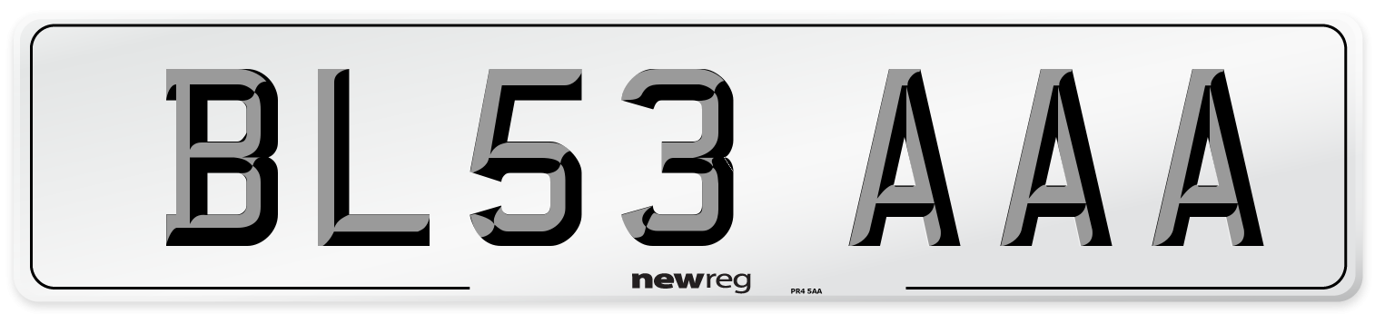 BL53 AAA Number Plate from New Reg